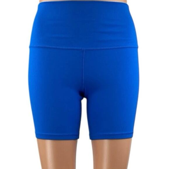 Lululemon Women's Blue Low Rise Yoga Workout Gym Athletic Biker Shorts Size 6 - Picture 1 of 4